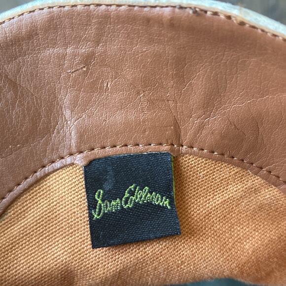 SAM EDELMAN Cowboy Bootie Women’s Size 8 Brown Leather Shane Studded Western - Picture 6 of 9